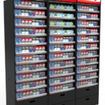 BACKBAR tobacco and OTP display X3 rack set (6′), illuminated with header, accommodating up to 4,212 cigarette packs