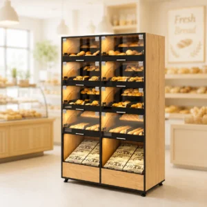 Bakery Endcap Display Case – 28 SKU Open Base