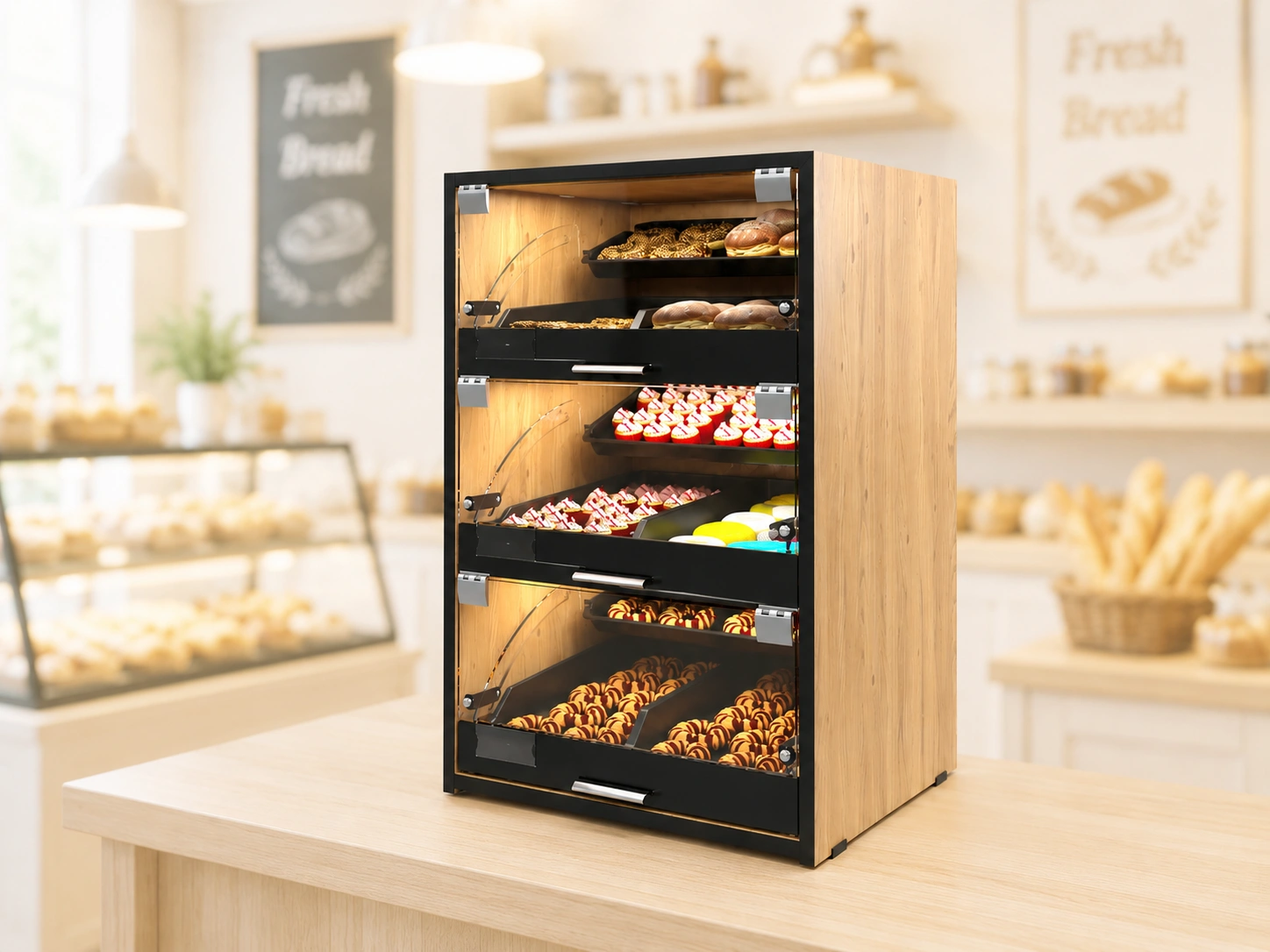 Countertop Bakery Display Case – 9 SKU Self-Serve