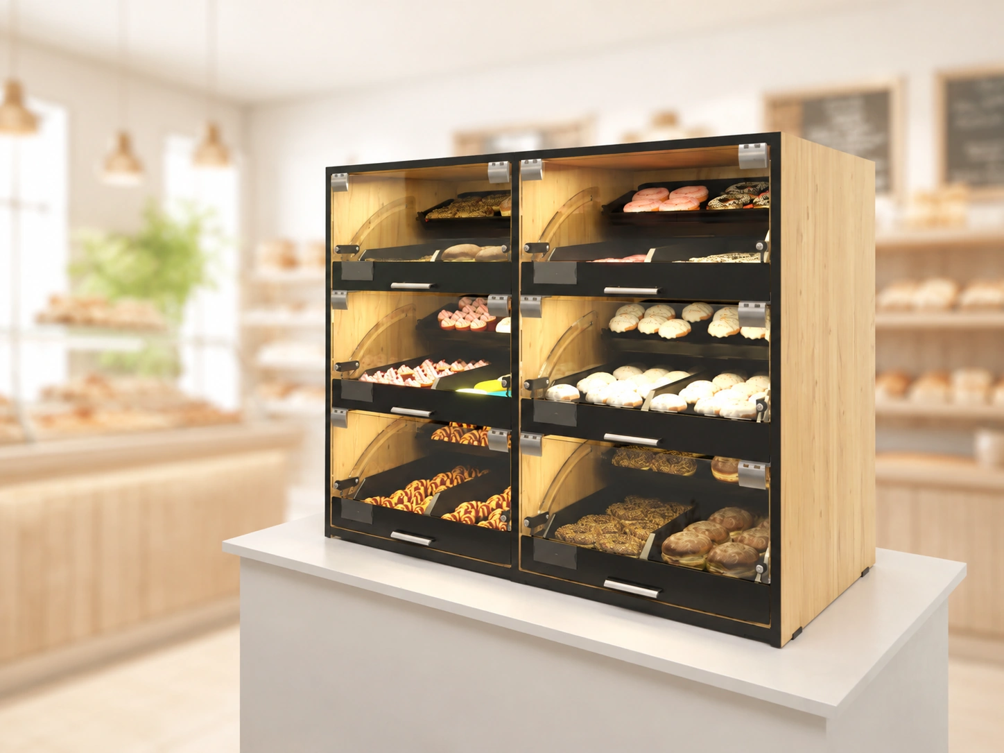 Countertop Bakery Display Case – 18 SKU Self-Serve