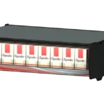 Stackable unit for FLEXRACK™ tobacco and OTP display system – accommodating up to 117 Tobacco packs (illuminated)