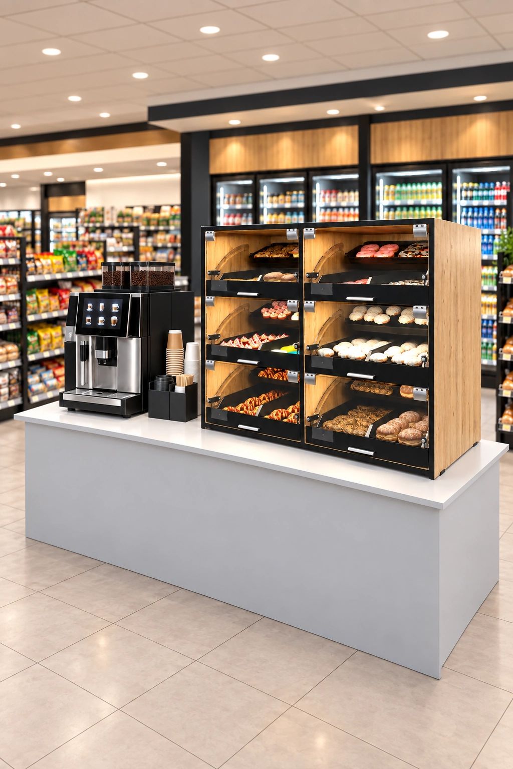 Countertop Bakery Display Case – 18 SKU Self-Serve